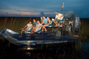 Airboat Tour at Sunset