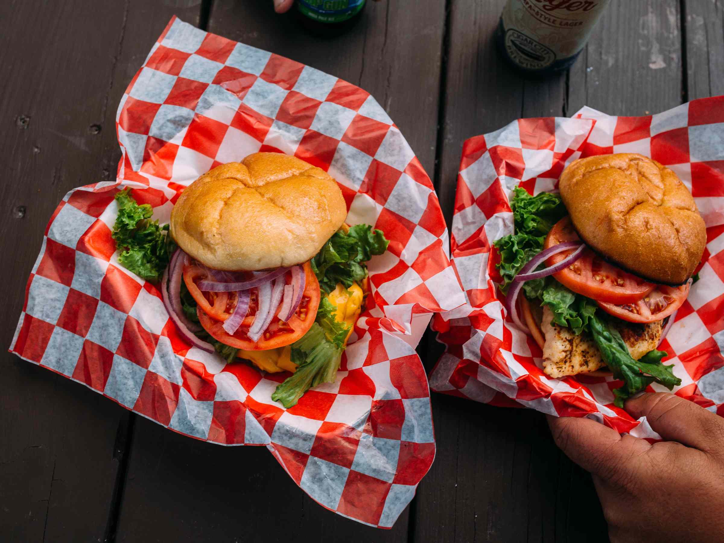 burgers from the gator grill