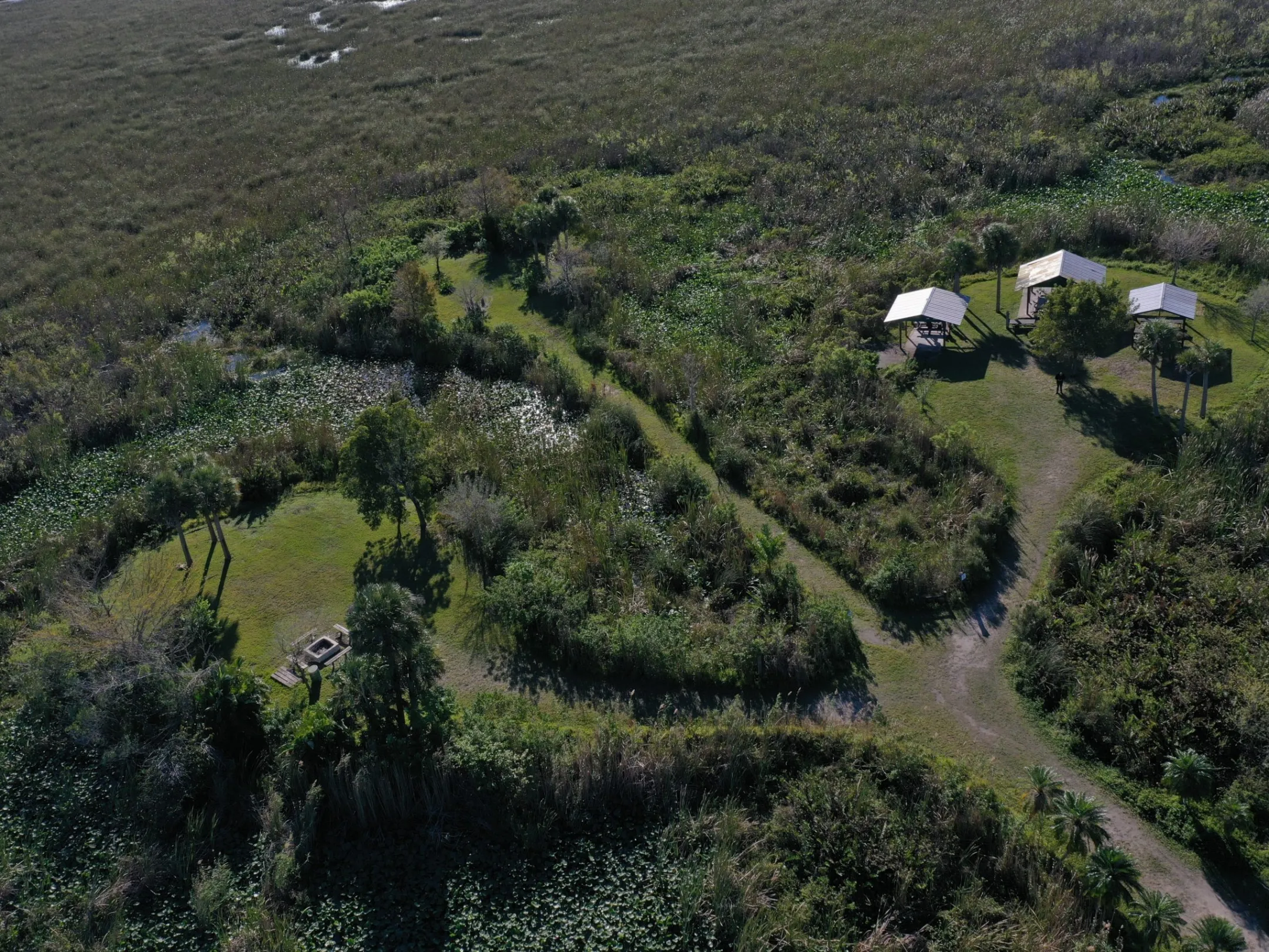aerial view of campground