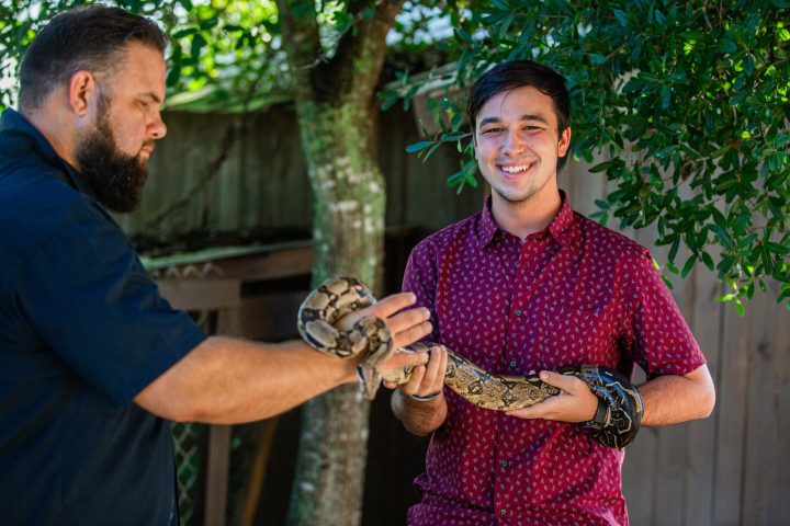 a man holding a baseball bat