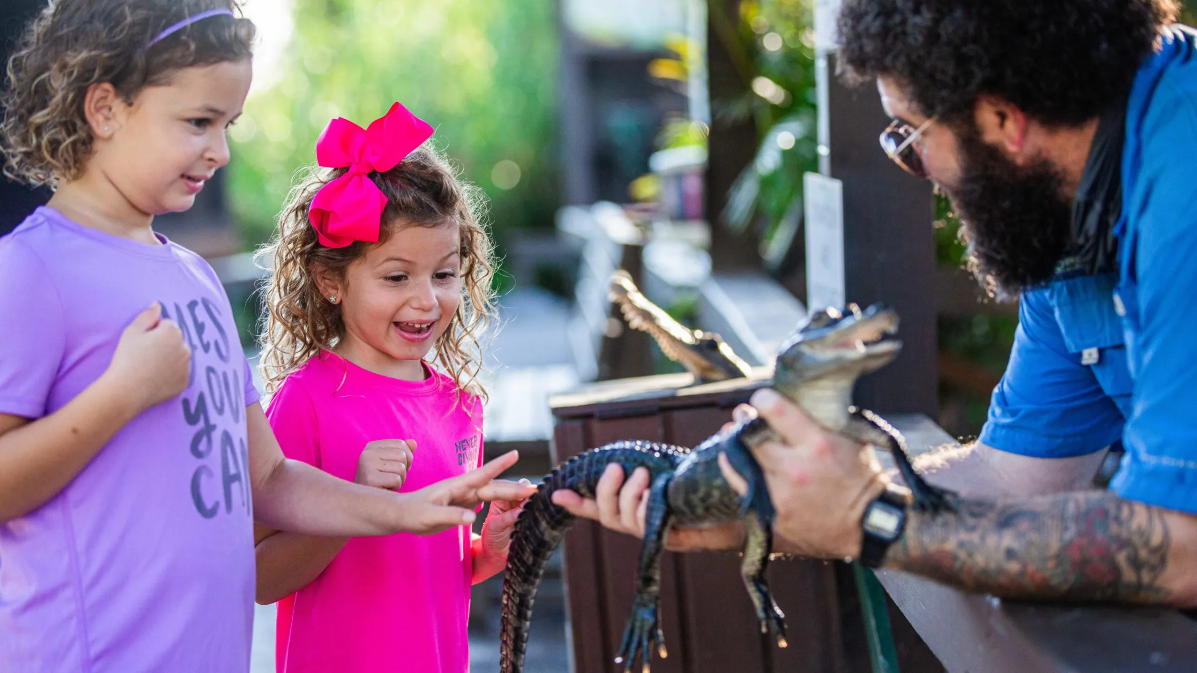 a man holding a child